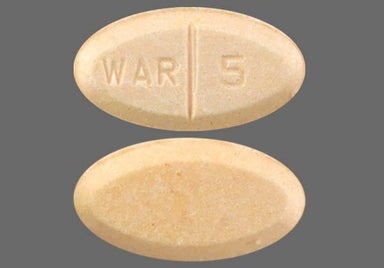 Peach Oval WAR 5 - Warfarin Sodium 5mg Tablet