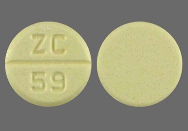 Yellow Round Zc 59 - Azathioprine 50mg Tablet
