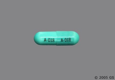 Green Capsule A-018 A-018 - Chlordiazepoxide Hydrochloride/Clidinium Bromide 5mg-2.5mg Capsule