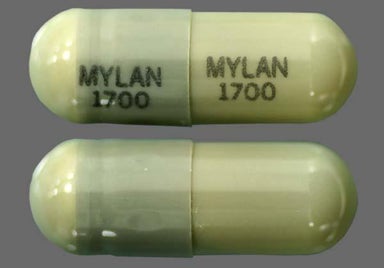 Gray Capsule MYLAN 1700 MYLAN 1700 - Nitrofurantoin (Macrocrystalline) 100mg Capsule