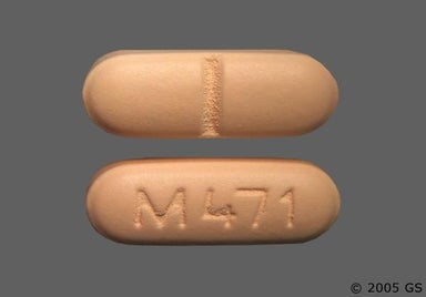 Orange Oblong M 471 - Fenoprofen Calcium 600mg Tablet