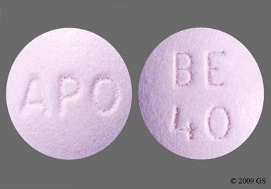 Pink Round Be 40 And Apo - Benazepril Hydrochloride 40mg Tablet