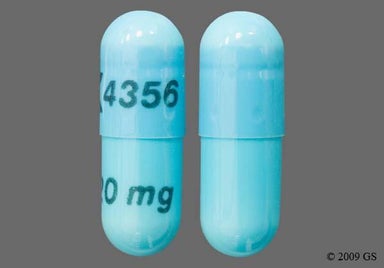 Blue-green Capsule LOGO 4356 20 mg - Fluoxetine Hydrochloride 20mg Capsule