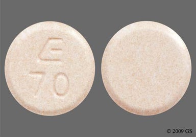 Peach Round E 70 - Lovastatin 10mg Tablet