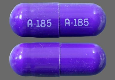 Purple Capsule A-185 A-185 - Trimethobenzamide Hydrochloride 300mg Capsule