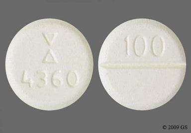 Yellow Round LOGO 4360 - Clozapine 100mg Tablet