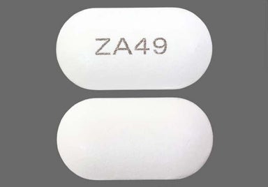 White Oblong ZA49 - Mycophenolate Mofetil 500mg Tablet