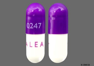 Purple, White Capsule 0247 VALEANT - Cesamet 1mg Capsule