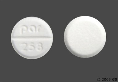White Round par 258 - Metaproterenol Sulfate 10mg Tablet