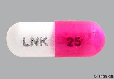 Pink, White Capsule PH014 - Diphenhydramine Hydrochloride 25mg Capsule