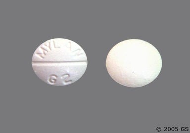 White Round MYLAN G2 - Glipizide 10mg Tablet