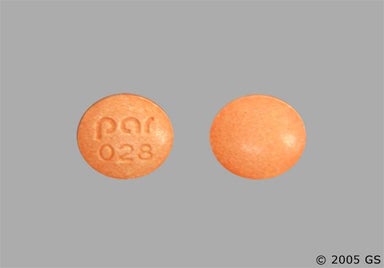 Peach Round PAR 028 - Hydralazine Hydrochloride 50mg Tablet
