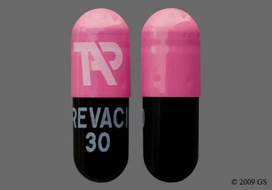 Pink And Black Tap Prevacid 30 - Lansoprazole 30mg Delayed-Release Capsule