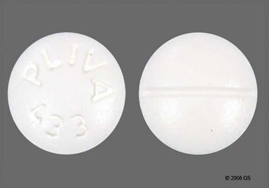 White Round PLIVA 433 - Trazodone Hydrochloride 50mg Tablet