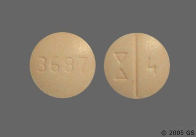 Orange Round 3687 - Doxazosin Mesylate 4mg Tablet