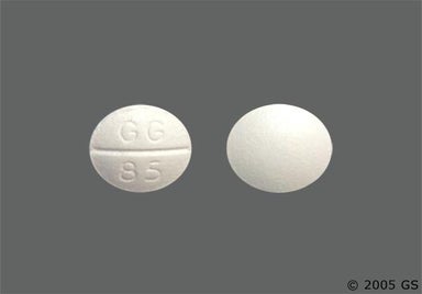 White Round GG 85 - Spironolactone 25mg Tablet