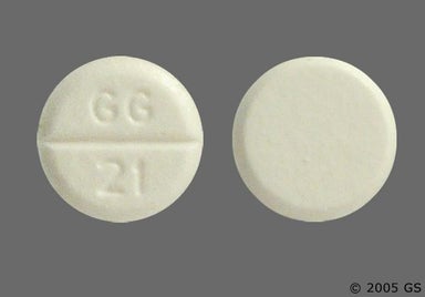 White Round GG 21 - Furosemide 20mg Tablet