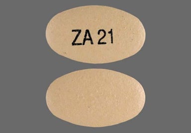 Brown Oval ZA 21 - Simvastatin 20mg Tablet