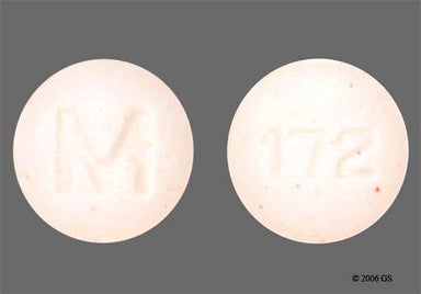 Peach Round 172 - Metolazone 2.5mg Tablet
