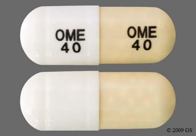 Brown, White Capsule OME 40 OME 40 - Omeprazole 40mg Delayed-Release Capsule