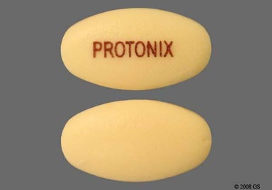 Yellow Oval PROTONIX - Pantoprazole Sodium 40mg Delayed-Release Tablet