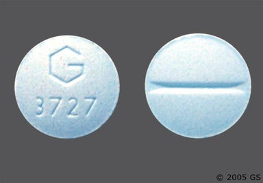 Blue Round G 3727 - Glyburide 5mg Tablet