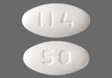 White Oval 114 - Losartan Potassium 50mg Tablet