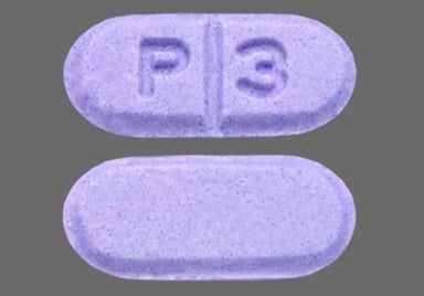 Purple Oblong P 3 - Pramipexole Dihydrochloride 0.5mg Tablet