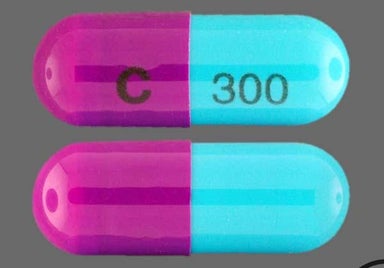 Green, Purple Capsule C 300 - Cefdinir 300mg Capsule