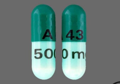 Green Capsule A 43 500 mg - Cephalexin 500mg Capsule