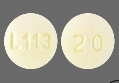 Yellow Round L113 - Famotidine 20mg Tablet