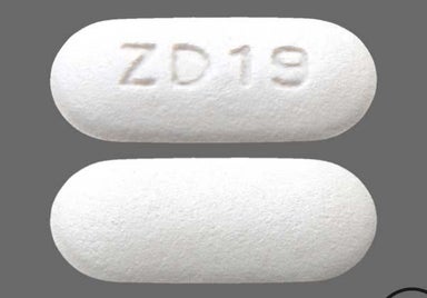 White Oblong ZD19 - Losartan Potassium/Hydrochlorothiazide 100mg-25mg Tablet