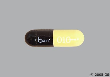 Black, Yellow Capsule barr 010 - Tetracycline Hydrochloride 500mg Capsule