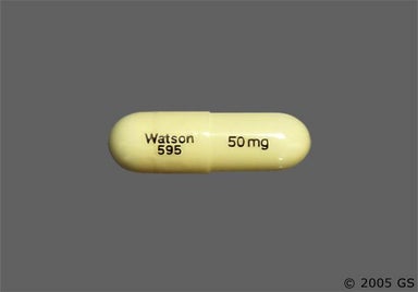 Yellow Capsule Watson 595 50 mg - Clomipramine Hydrochloride 50mg Capsule