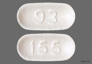 White Oblong 155 - Topiramate 25mg Tablet