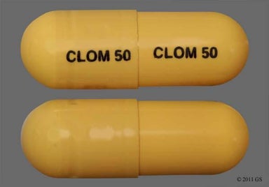 Yellow Clom 50 Clom 50 And Taro 50 - Clomipramine Hydrochloride 50mg Capsule
