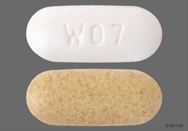 White And Tan W07 - Fexofenadine Hydrochloride/Pseudoephedrine Hydrochloride 60mg-120mg 12 Hour Extended-Release Tablet