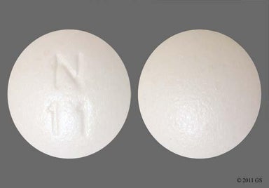 White Round N 11 - Methyldopa 250mg Tablet