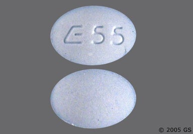 Blue Oval E 55 - Metolazone 5mg Tablet