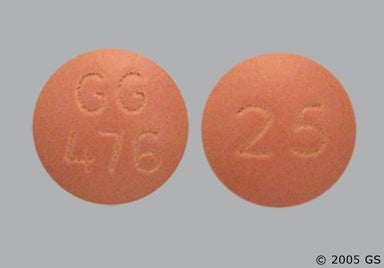 Orange Round GG 476 - Chlorpromazine Hydrochloride 25mg Tablet