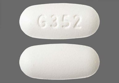 White Oblong G352 - Fenofibrate 160mg Tablet