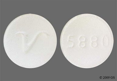 White Round 5880 - Spironolactone 25mg Tablet