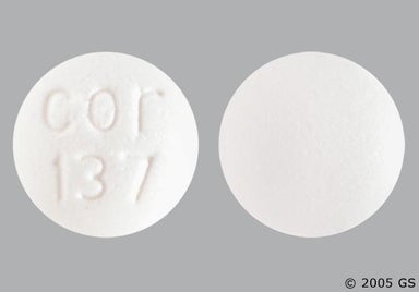 White Round cor 137 - Pilocarpine Hydrochloride 5mg Tablet