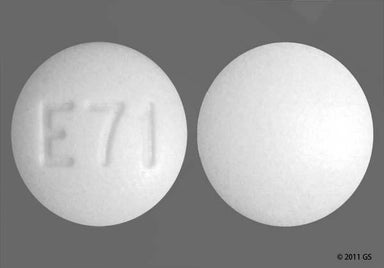 White Round E71 - Acarbose 25mg Tablet