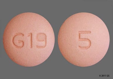 Pink Round G19 And 5 - Felodipine 5mg Extended-Release Tablet