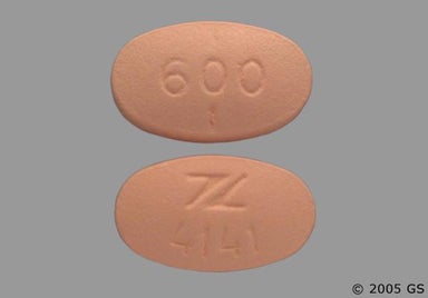 Peach Oval Z 4141 - Fenoprofen Calcium 600mg Tablet