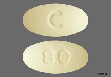 Yellow Oblong 80 And C - Meloxicam 15mg Tablet