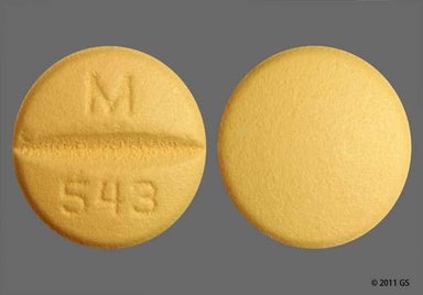 Yellow Round M 543 - Quinapril Hydrochloride/Hydrochlorothiazide 20mg-12.5mg Tablet