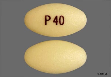 Yellow Oval PROTONIX - Pantoprazole Sodium 40mg Delayed-Release Tablet
