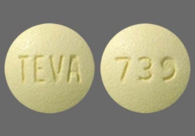 Yellow Round TEVA - Donepezil Hydrochloride 10mg Tablet